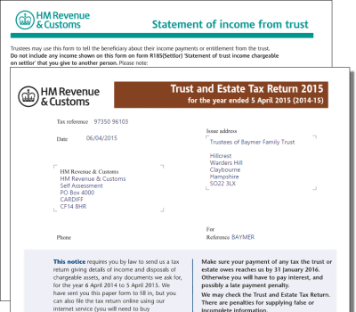 Trust and Estate Tax Return Form